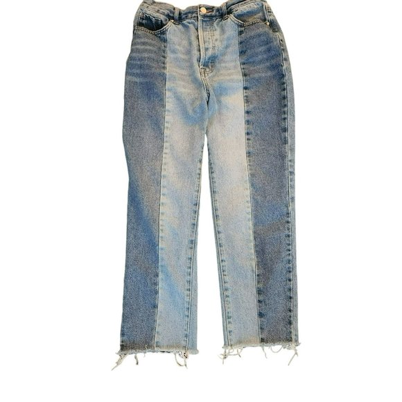 Simple Society Contrast Denim Jeans Size 9/29 - Picture 1 of 16